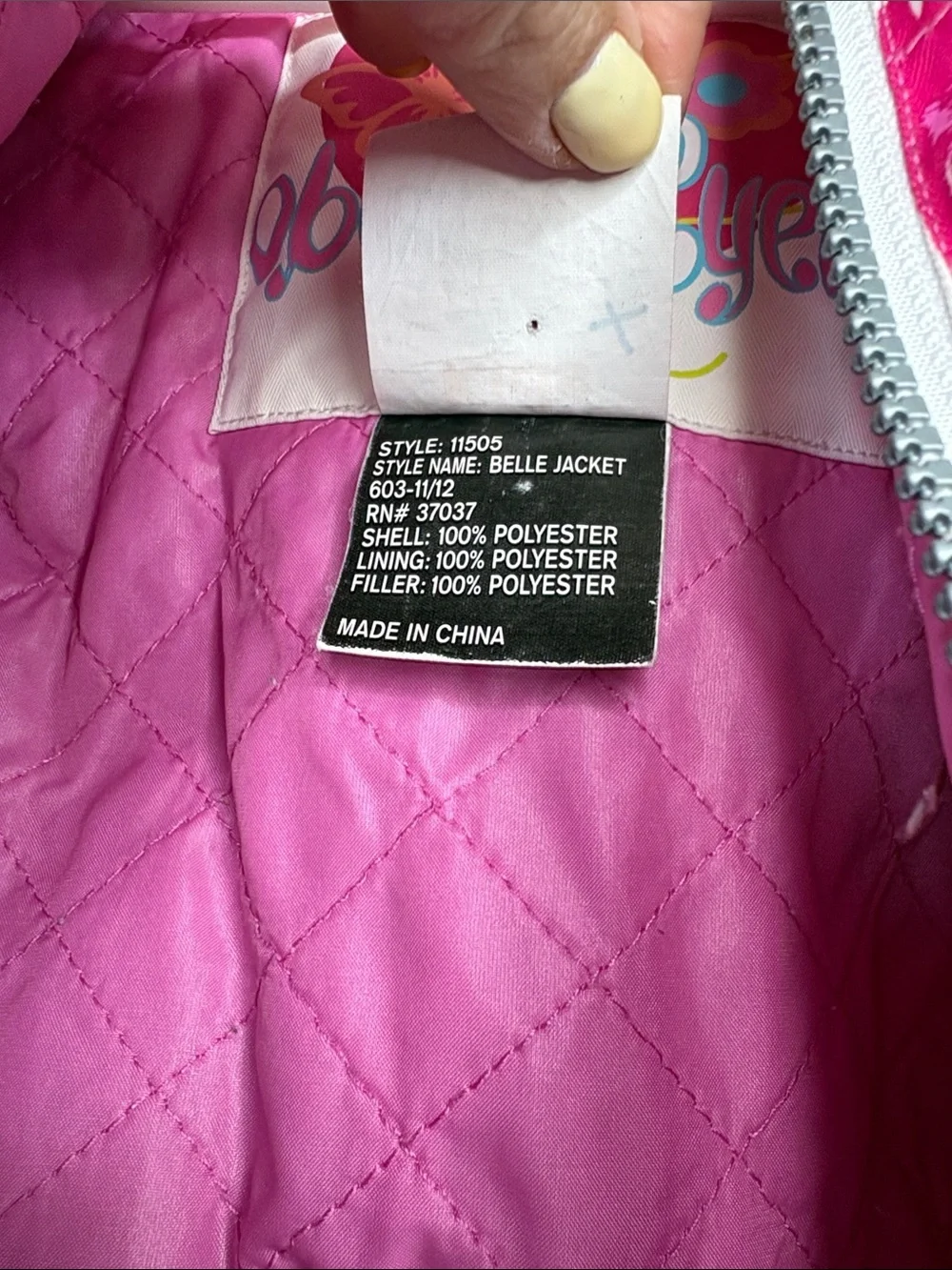 Obermeyer Belle Pink Pattern Full Zip Snow Jacket Kids Size 0M-6Months